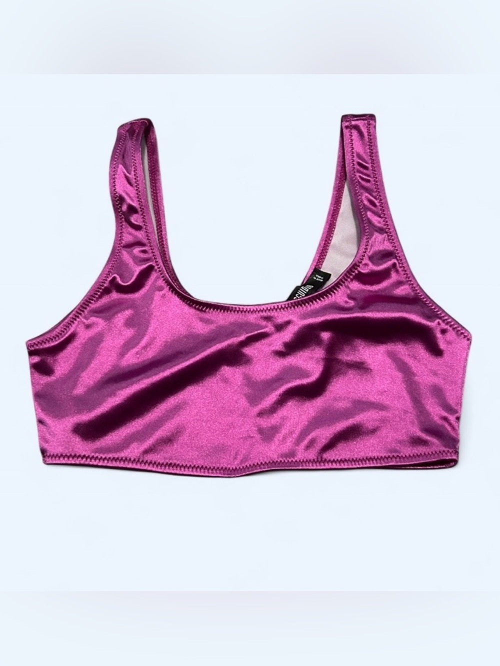Missguided Metallic Pink Bikini Top - Size 2